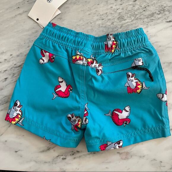 New Sovereign Code Baby Boy Shark Blue Swim Trunks Shorts size 24 months - Picture 2 of 2